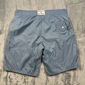 Birdwell Beach Britches Shorts Mens 37 Blue Swim Beach Board Shorts Made in USA